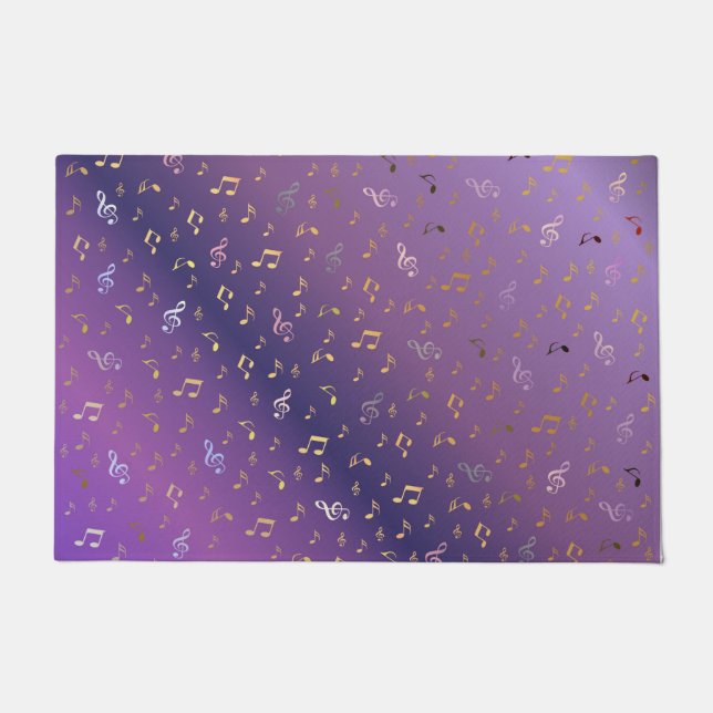 Paillasson violet, note, musical, mélodie, musique, son, sign (Devant)
