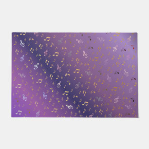 Paillasson violet,note, musical, mélodie, musique, son, signe