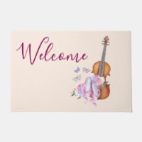 Violon, chaussures de ballet et papillons Bienvenu