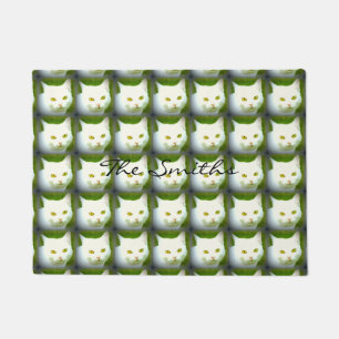 Paillasson visages blancs de chat