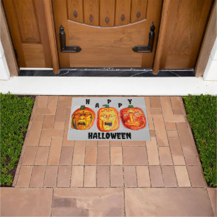 PAILLASSON VISAGES CITROUILLE HALLOWEEN ERIE
