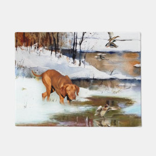 Paillasson Vizsla hongroise, canards de chasse en hiver