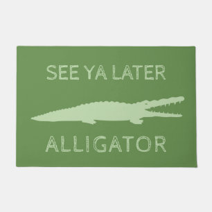 Paillasson Voir Ya Alligator Géateur vert personnalisé