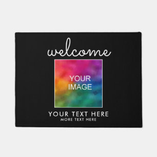 Paillasson Votre Image Ou Logo Ici Typographie Bienvenue Mat