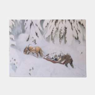 Paillasson Voyage de Noël à travers la neige (par Kittelsen)