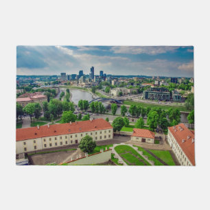 Paillasson Vue aérienne de Vilnius, Lituanie