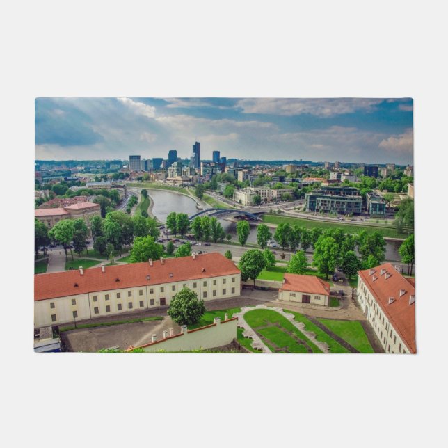 Paillasson Vue aérienne de Vilnius, Lituanie (Devant)