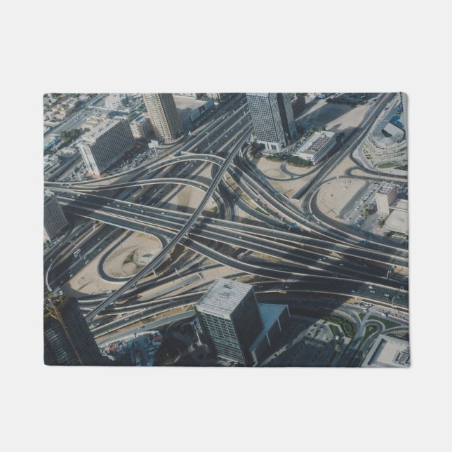 Paillasson Vue de route de Burj Khalifa, Dubaï (Devant)