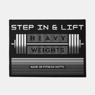 Paillasson Weightlifter Barbell Fitness design pour gym