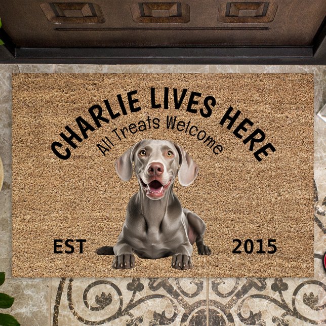 Paillasson Weimaraner Porte-Amoureux des chiens personnalisé (Créateur téléchargé)