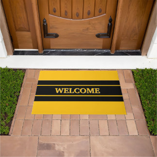 Paillasson Welcome  black &yellow Door Mat