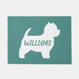 Paillasson West Highland White Terrier Dog Silhouette Custom