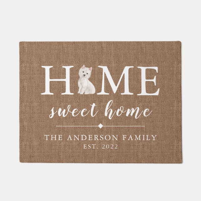 Paillasson Westie Home Sweet Home Porte (Devant)