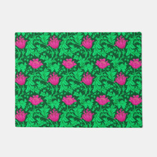 Paillasson William Morris Anemone, Emerald Green et Fuchsia