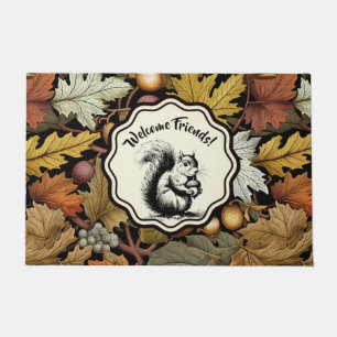 Paillasson William Morris Customisé Autumn Leaves Squirrel