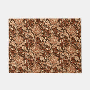 Paillasson William Morris Damassé, Marron et Beige