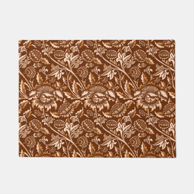 Paillasson William Morris Fleurs de soleil, Chocolat Brown &  (Devant)
