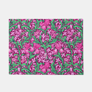 Paillasson William Morris Irises, Fuchsia Pink and Wine