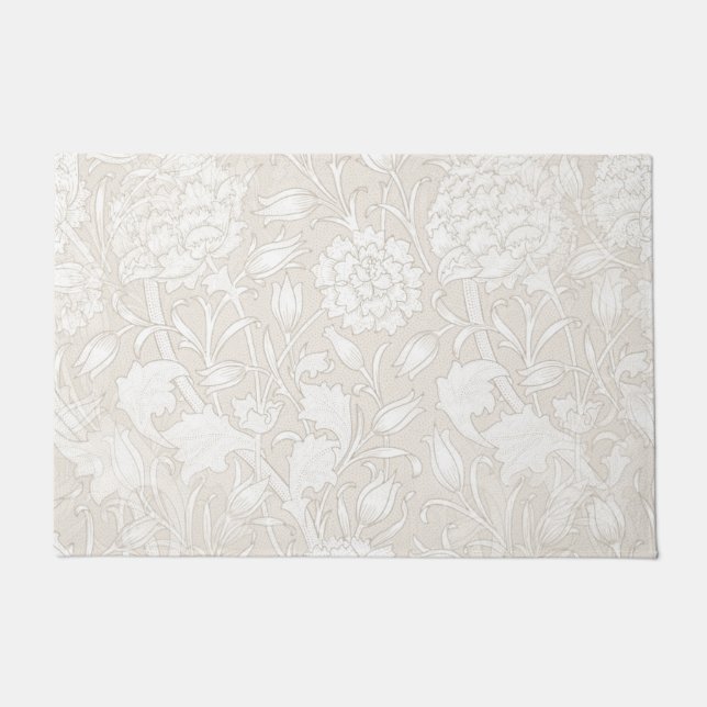 Paillasson William Morris Motif Floral à Sepia  (Devant)