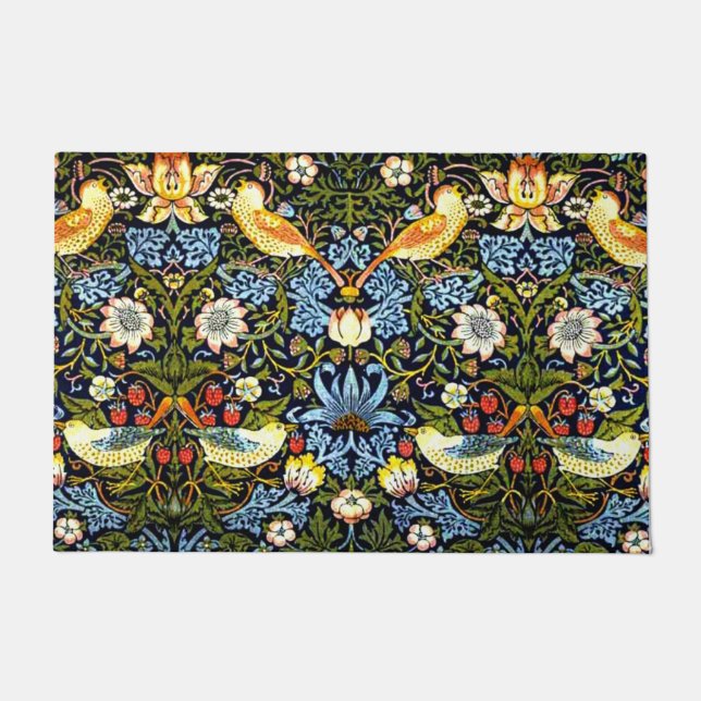 Paillasson William Morris, Strawberry Thief, (Devant)
