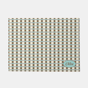 Paillasson Wood and Seaweed Plaid Dog