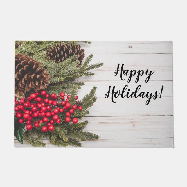 Paillasson Wreath and Holly Holiday Collection (Devant)