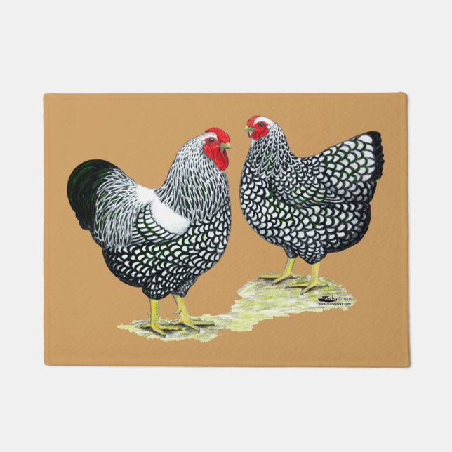Paillasson Wyandottes Paire en argent (Devant)