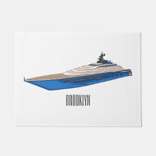 Paillasson Yacht cartoon illustration