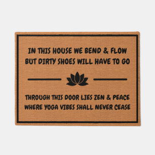 Paillasson Yoga Namaste Zen Poétique Rustique Simple Minimali