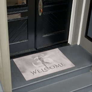 Paillasson Yoga Studio Méditation instructeur Bienvenue Om Si