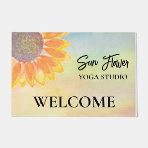 Paillasson Yoga Studio Tournesol mat personnalisé