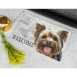 Paillasson Yorkie Bienvenue chien mignon animal de compagnie 