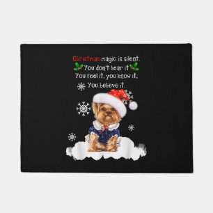 Paillasson Yorkshire de Noël Terrier Funny Yorkie Puppy