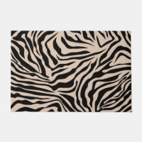 Zebra Stripes crème Beige Black Wild Poster de ani