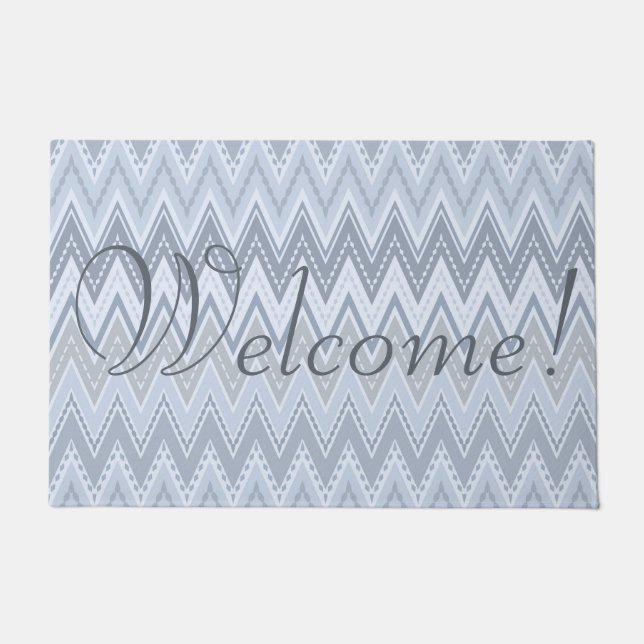 Paillasson Zigzag bleu clair (Devant)