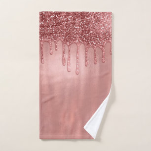 Pailleté de rose doré jolies gouttes roses