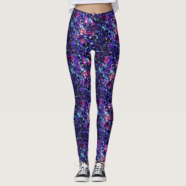 Paillette-Juwel-Druck Leggings (Vorderseite)