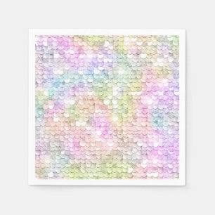 Pailletten Funkelnder Regenbogen Geburtstag Serviette