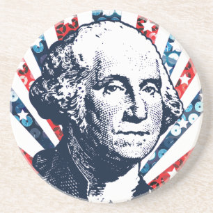 Pailletten George Washington Sandstein Untersetzer