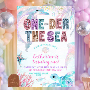 Pailletten Glitter EINder unter dem Meer Geburtsta Einladung