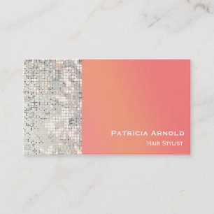 Pailletten Glitter Glam Sonnenuntergang Orange Vis Visitenkarte