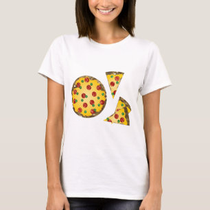 Pailletten Pizza T-Shirt