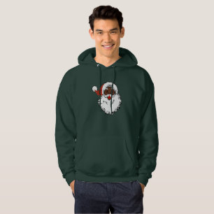 Pailletten schwarzer Weihnachtsmann Herren Kapuzen Hoodie