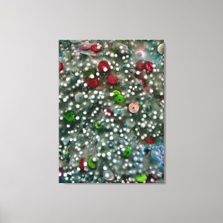 Pailletten und Schleim-Wandarrangement Leinwanddruck