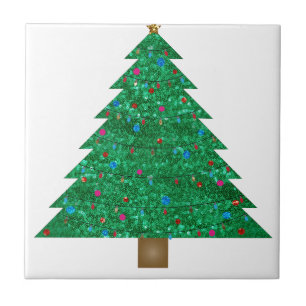 Pailletten-Weihnachtsbaum Fliese