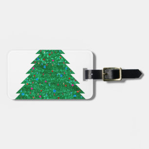 Pailletten-Weihnachtsbaum Gepäckanhänger