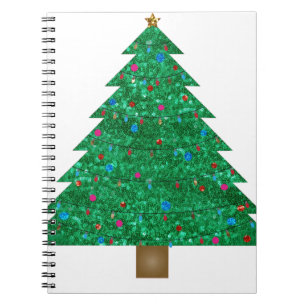Pailletten-Weihnachtsbaum Notizblock