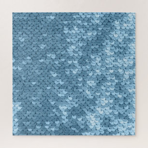 Paillettenstoff: Himmelblauer Schimmer.