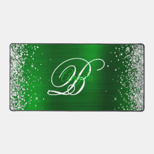 Paillettes Argent Émeraude Vert Fantaisie Monogram