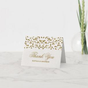 Paillettes de Luxe Doré Confettis Merci